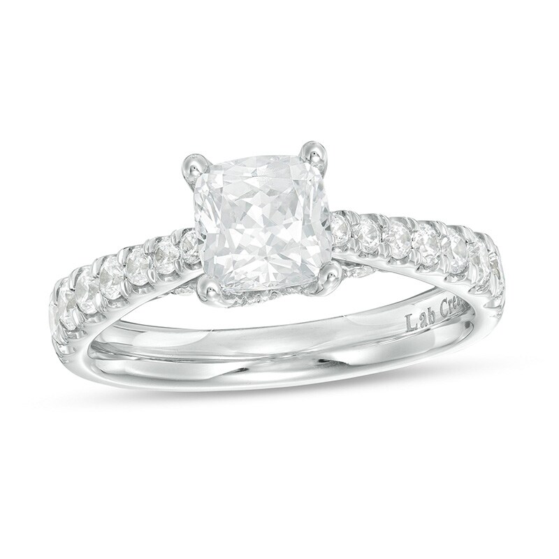 Previously Owned - 1.60 CT. T.W. Certified Lab-Grown Diamond Engagement Ring in 14K White Gold (F/SI2)