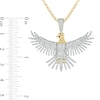 Thumbnail Image 2 of Men's 0.97 CT. T.W. Diamond Eagle Pendant in Sterling Silver with 14K Gold Plate