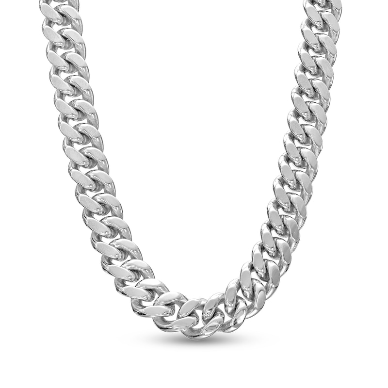 Men's 7.0mm Solid Curb Chain Necklace in Sterling Silver - 22