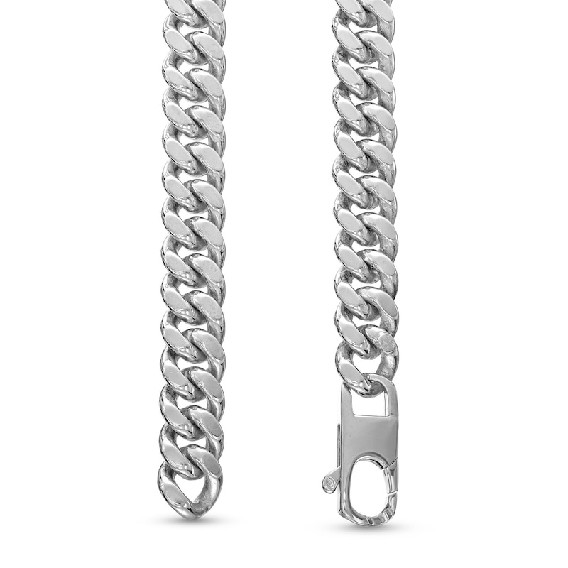 Men's Diamond-Cut 9.02mm Curb Chain Necklace in Solid Sterling Silver  - 22"|Peoples Jewellers