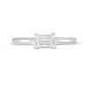 Thumbnail Image 3 of 0.48 CT. Emerald-Cut Diamond Sideways Solitaire Ring in 14K White Gold (I/I2)