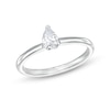 Thumbnail Image 0 of 0.48 CT. Pear-Shaped Diamond Solitaire Ring in 14K White Gold (I/I2)