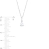 Thumbnail Image 3 of 0.48 CT. Pear-Shaped Diamond Solitaire Pendant in 14K White Gold (I/I2)