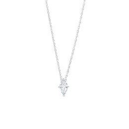 0.48 CT. Marquise Diamond Solitaire Pendant in 14K White Gold (I/I2)