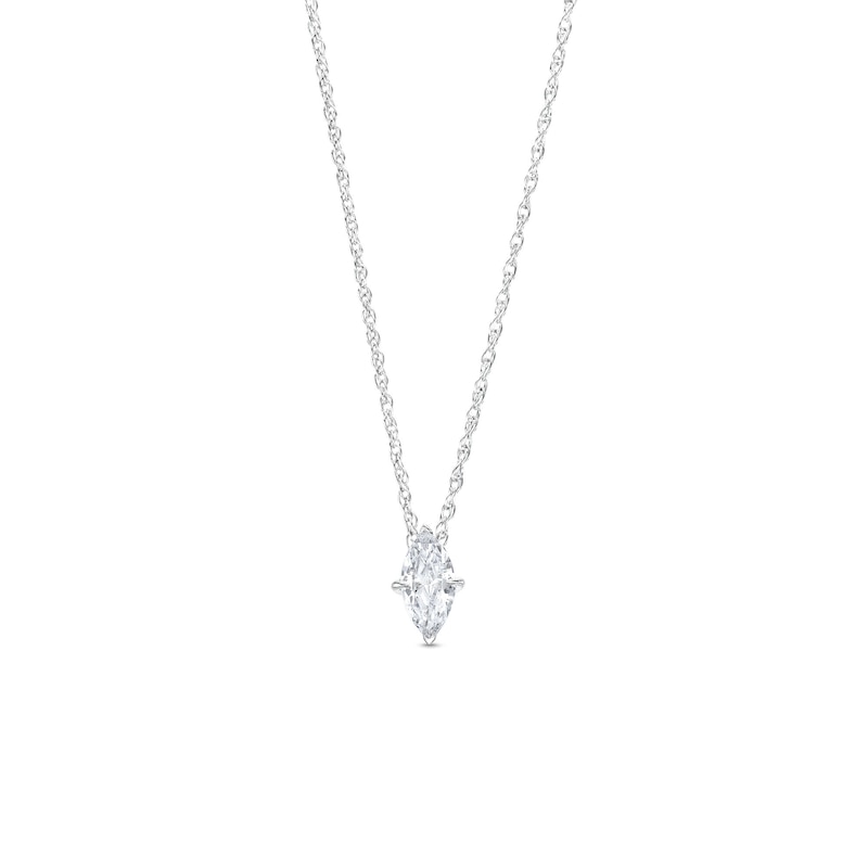 0.48 CT. Marquise Diamond Solitaire Pendant in 14K Gold (I/I2)|Peoples Jewellers