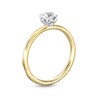 Thumbnail Image 2 of 0.48 CT. Oval Diamond Sideways Solitaire Ring in 14K Two-Tone Gold (I/I2)