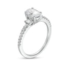 Thumbnail Image 3 of 1.25 CT. T.W. Oval Certified Lab-Grown Diamond Collar Engagement Ring in 14K White Gold (F/SI2)