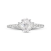Thumbnail Image 4 of 1.25 CT. T.W. Oval Certified Lab-Grown Diamond Collar Engagement Ring in 14K White Gold (F/SI2)