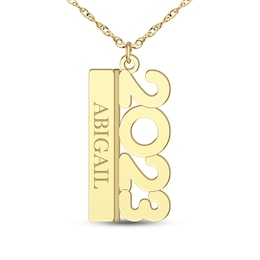 Engravable Graduation Year Bar Pendant (1 Year and Line)