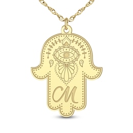 Engravable Hamsa Pendant (1 Initial)