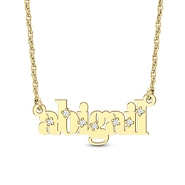 0.08 CT. T.W. Diamond Twinkling Name Necklace (1 Line)