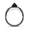 Thumbnail Image 3 of Enchanted Disney Villains Maleficent Onyx and 0.145 CT. T.W. Black and White Diamond Ring in Black Sterling Silver
