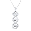 Thumbnail Image 2 of Unstoppable Love™ 0.30 CT. T.W. Diamond Cascading Three Stone Pendant in 10K White Gold
