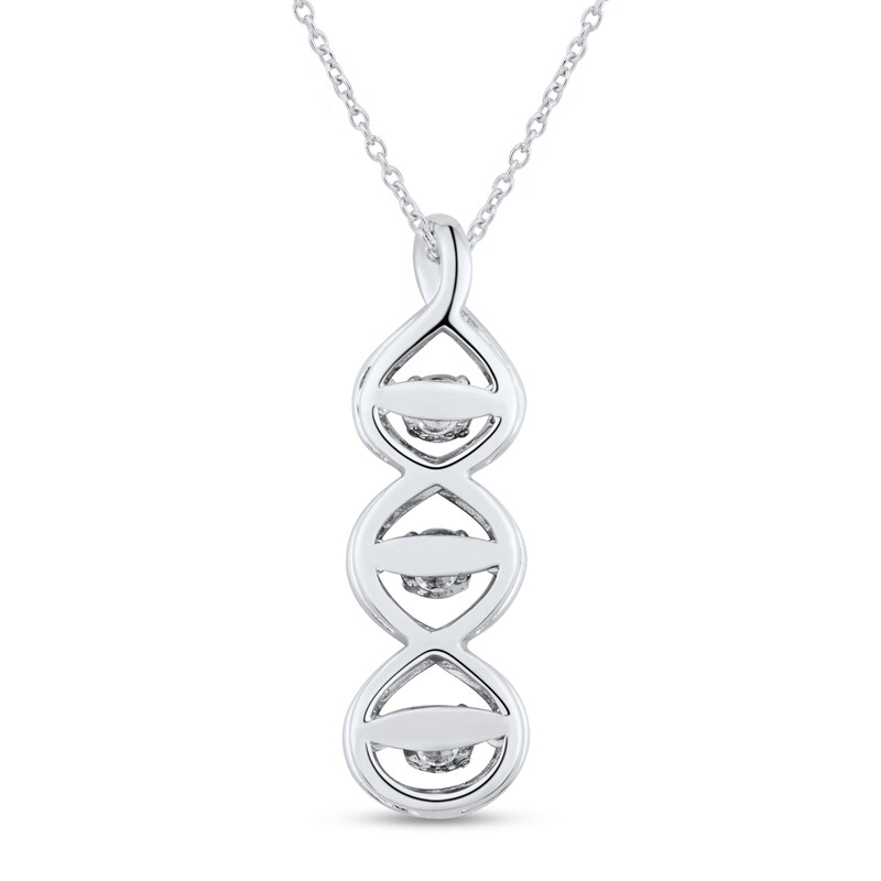 Unstoppable Love™ 0.30 CT. T.W. Diamond Cascading Three Stone Pendant in 10K White Gold