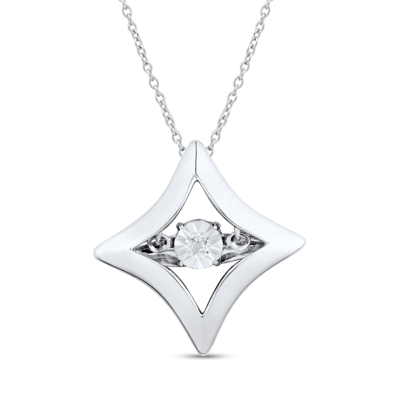 Unstoppable Love™ Diamond Accent Concave Square Pendant in Sterling Silver|Peoples Jewellers