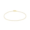 0.85mm Wheat Chain Anklet in Solid 10K Gold - 10"