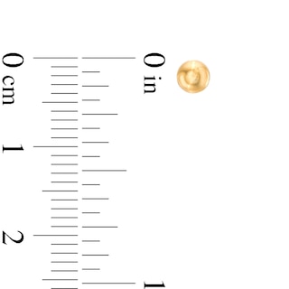 4.0mm Polished Ball Stud Earrings and Diamond-Cut 13.0mm Hoop Earrings Set in 14K Gold