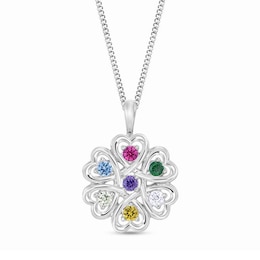 Gemstone Celtic Heart Pendant (2-7 Stones)