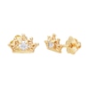 Thumbnail Image 1 of Child's Cubic Zirconia Crown Stud Earrings in 14K Gold