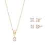 Thumbnail Image 1 of 0.45 CT. T.W. Diamond Solitaire Pendant and Earrings Set in 10K Gold (J/I3)
