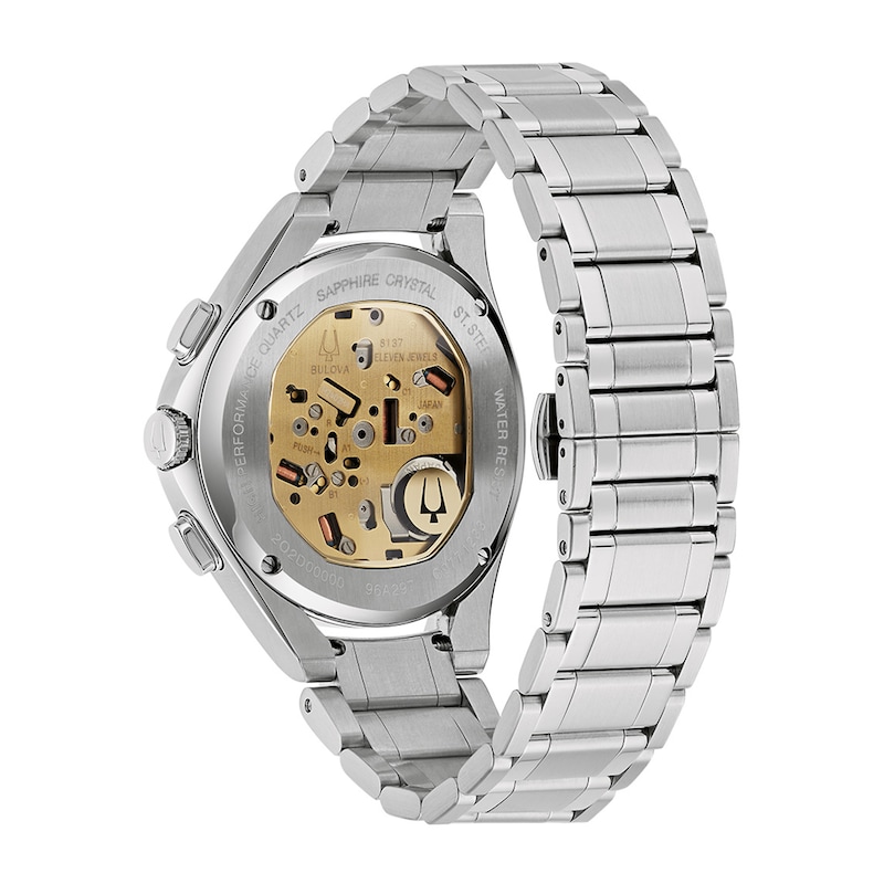 Main Image 3 of Men's Bulova CURV Collection Chronograph Watch with Green Dial (Model: 96A297)
