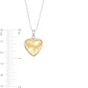 Filigree 16.0mm Heart-Shaped Locket in Sterling Silver and 10K Gold