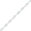 Multi-Shaped White Lab-Created Sapphire Station Bracelet in Sterling Silver - 7.25"