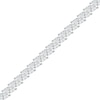 Slanted Marquise White Lab-Created Sapphire Bracelet in Sterling Silver - 7.25"