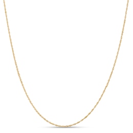 1.1mm Solid Singapore Chain Necklace in 18K Gold - 16&quot;