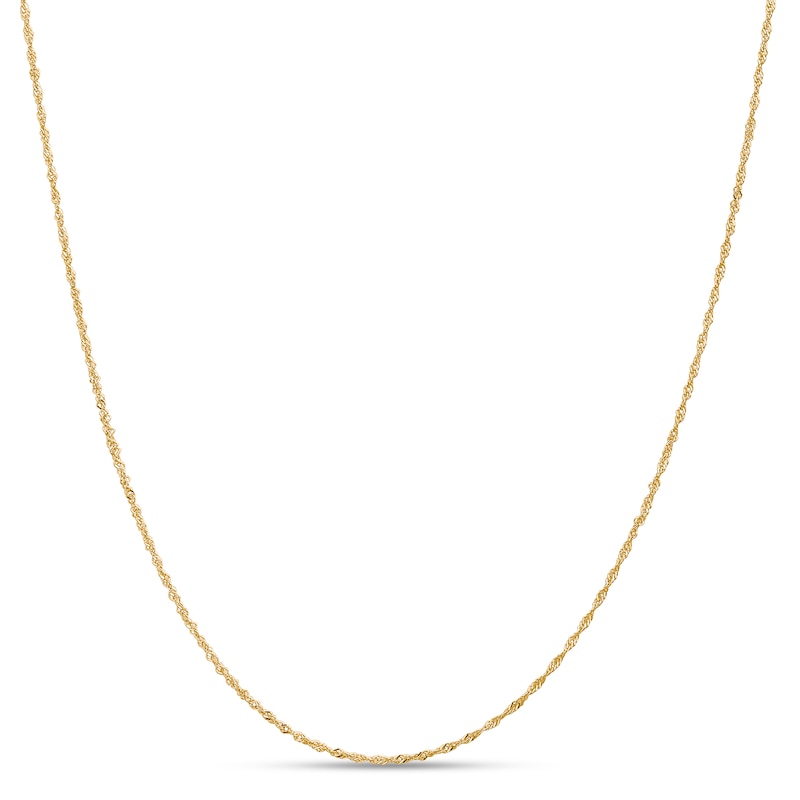 1.1mm Singapore Chain Necklace in 18K Gold