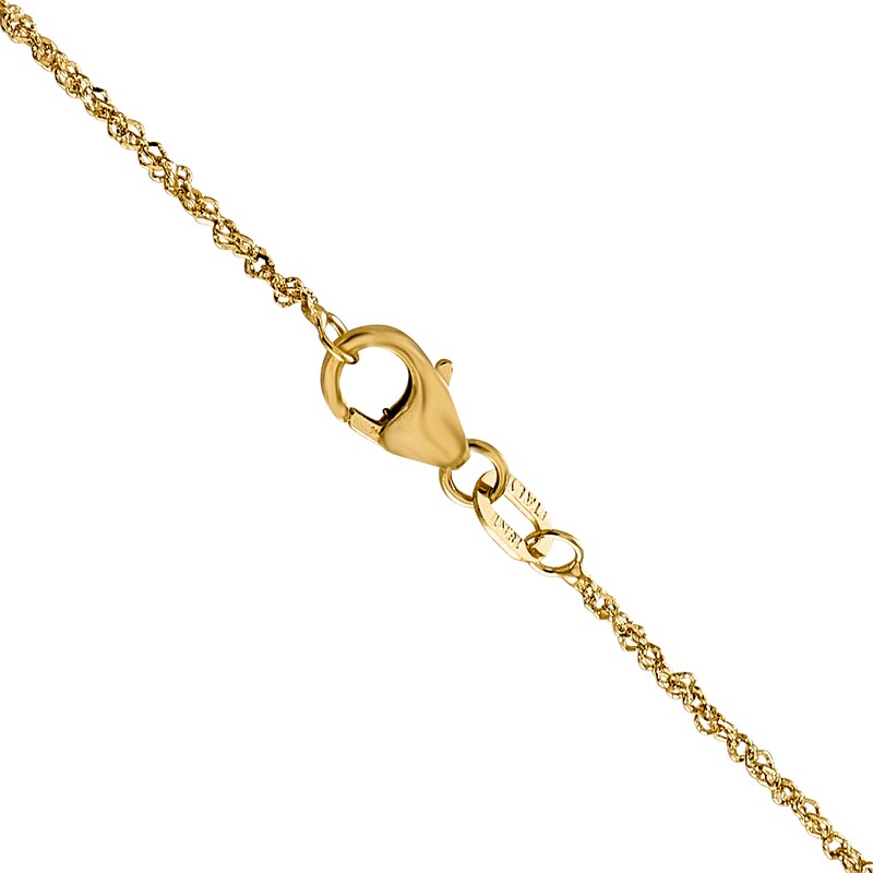 1.1mm Singapore Chain Necklace in 18K Gold - 16"