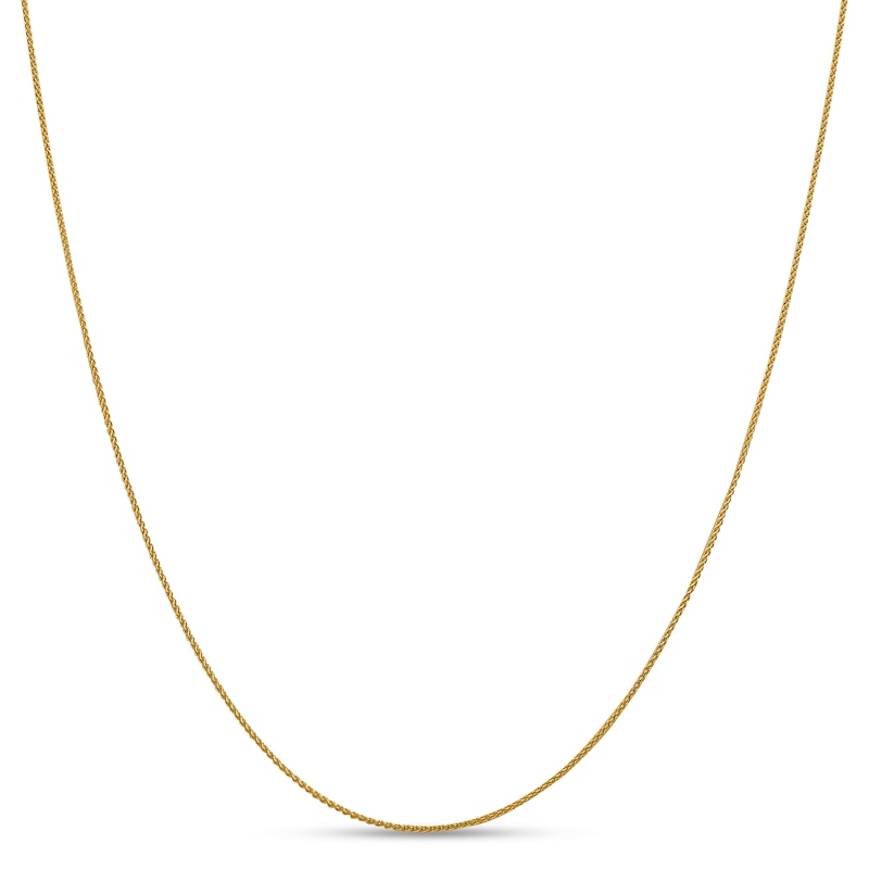 1.0mm Diamond-Cut Spiga Chain Necklace in 18K Gold