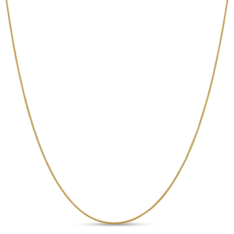 Main Image 1 of 1.0mm Diamond-Cut Spiga Chain Necklace in 18K Gold - 20"
