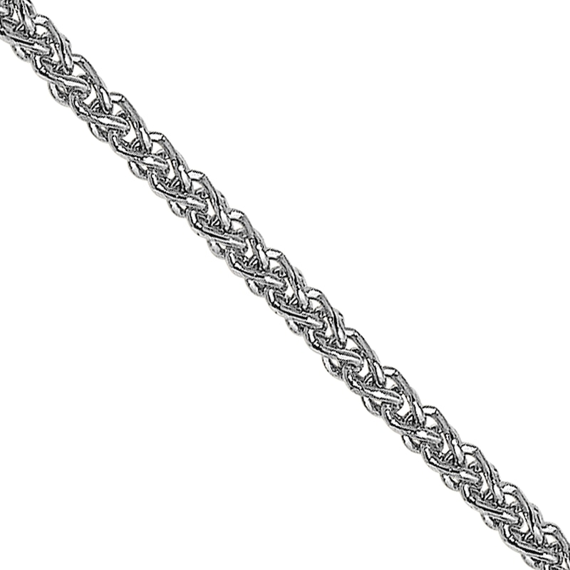 1.0mm Diamond-Cut Spiga Chain Necklace in 18K White Gold - 20"