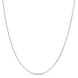 1.15mm Diamond-Cut Solid Cable Chain Necklace in 18K White Gold - 18&quot;