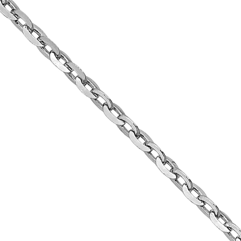 Main Image 2 of 1.15mm Diamond-Cut Cable Chain Necklace in 18K White Gold - 20"