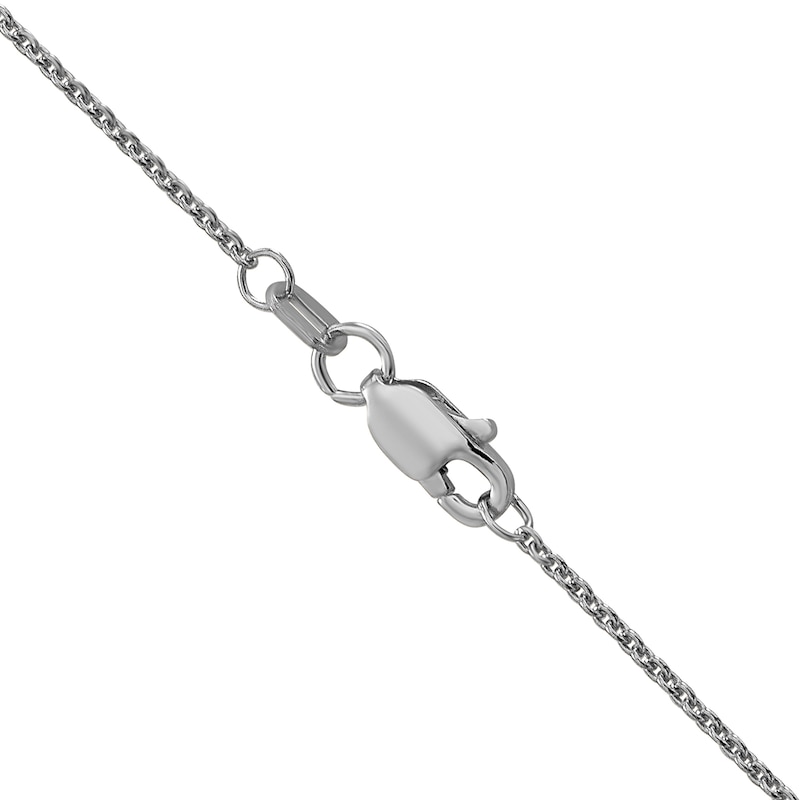 Main Image 3 of 1.15mm Diamond-Cut Cable Chain Necklace in 18K White Gold - 20"