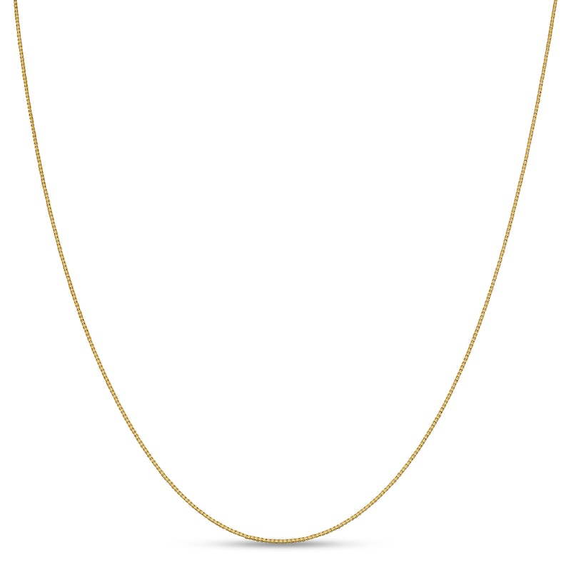 0.7mm Box Chain Necklace in 18K Gold - 18"