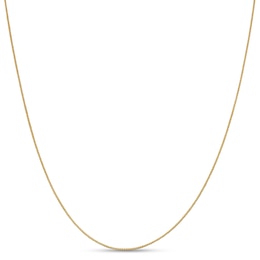0.9mm Solid Box Chain Necklace in 18K Gold - 16&quot;