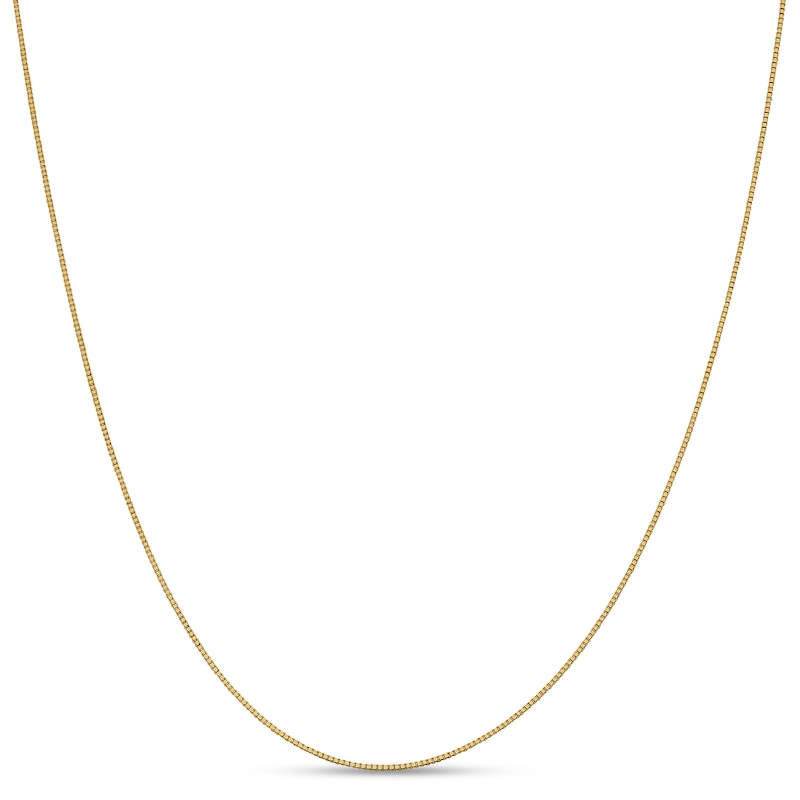 0.9mm Box Chain Necklace in 18K Gold