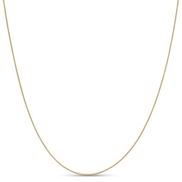 0.9mm Solid Box Chain Necklace in 18K Gold - 24&quot;