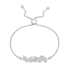 Thumbnail Image 1 of 0.98 CT. T.W. Marquise, Pear and Emerald Multi-Diamond Bolo Bracelet in 10K White Gold - 9.0"