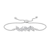 Thumbnail Image 2 of 0.98 CT. T.W. Marquise, Pear and Emerald Multi-Diamond Bolo Bracelet in 10K White Gold - 9.0"