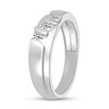 Thumbnail Image 2 of Men's 0.23 CT. T.W. Diamond Stepped Three Stone Ring in 10K White Gold