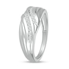 Men's 0.23 CT. T.W. Diamond Rolling Waves Ring in 10K White Gold
