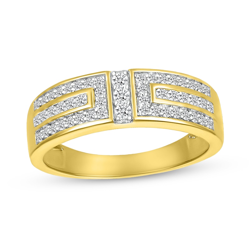 Men's 0.45 CT. T.W. Diamond Brick Ring in 10K Gold
