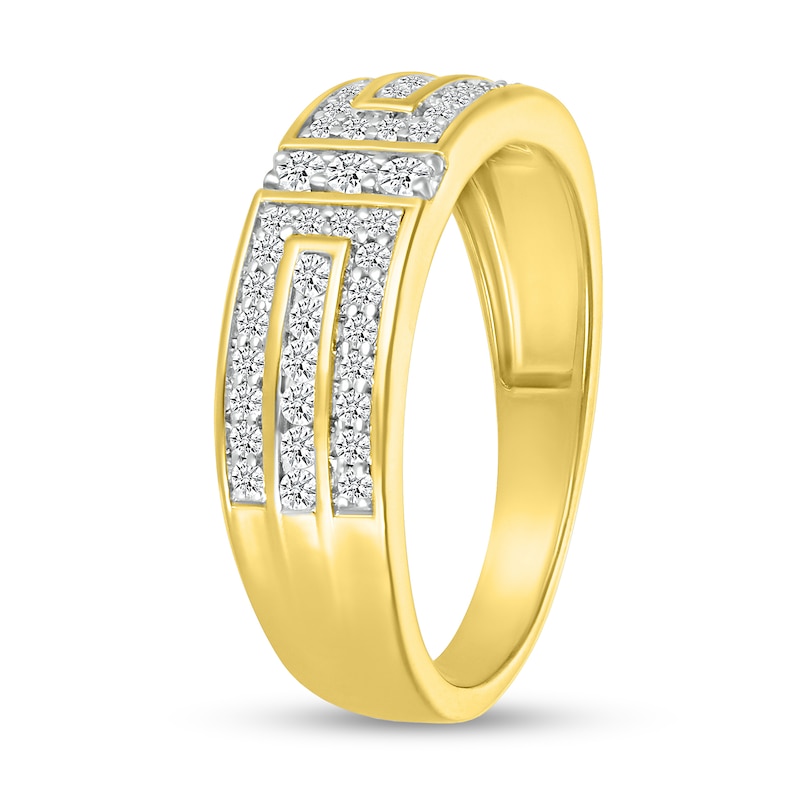 Men's 0.45 CT. T.W. Diamond Brick Ring in 10K Gold