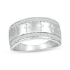 Thumbnail Image 1 of 0.45 CT. T.W. Diamond Edge Cross Ring in 10K White Gold