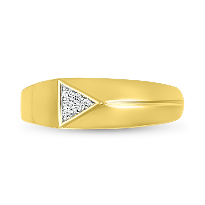 Main Image 3 of 0.04 CT. T.W. Triangle Multi-Diamond Ring in 10K Gold