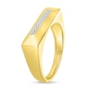 Thumbnail Image 2 of 0.085 CT. T.W. Diamond Slanted Bar Ring in 10K Gold